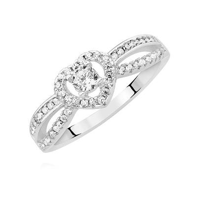 Prsten stříbro 925/1000 Cubic zirconia Love