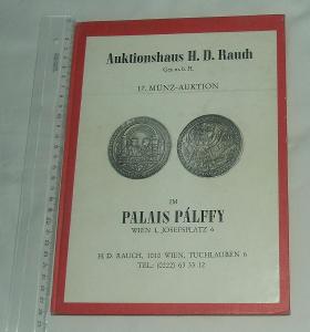 Aukční katalog - mince medaile - H. D. Rauch