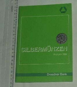 Silbermünzen - Dresdner Bank - stříbrné mince