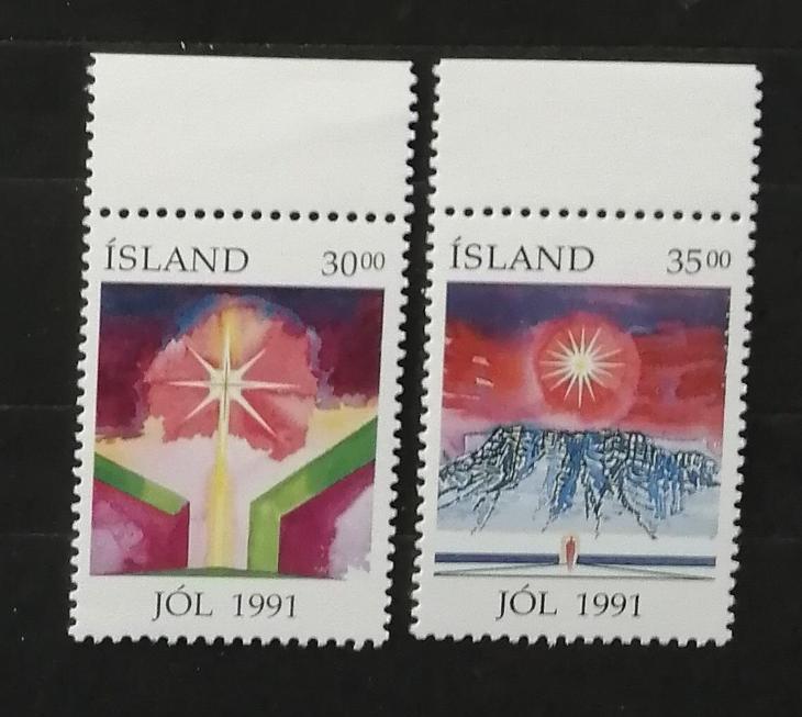 Island 1991 Vánoce - Známky