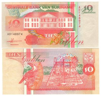 SURINAM 10 Gulden 1991 - UNC - Pick 137a