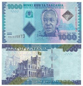 Tanzánie 1000 Shillings 2019 - UNC - Pick 41c