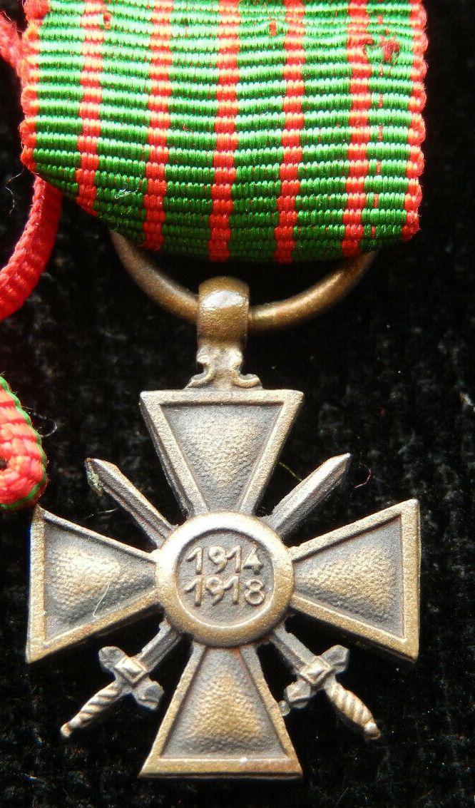miniatura Válečný kříž Francie 1914-1918,citace,  miniatura - Sběratelství