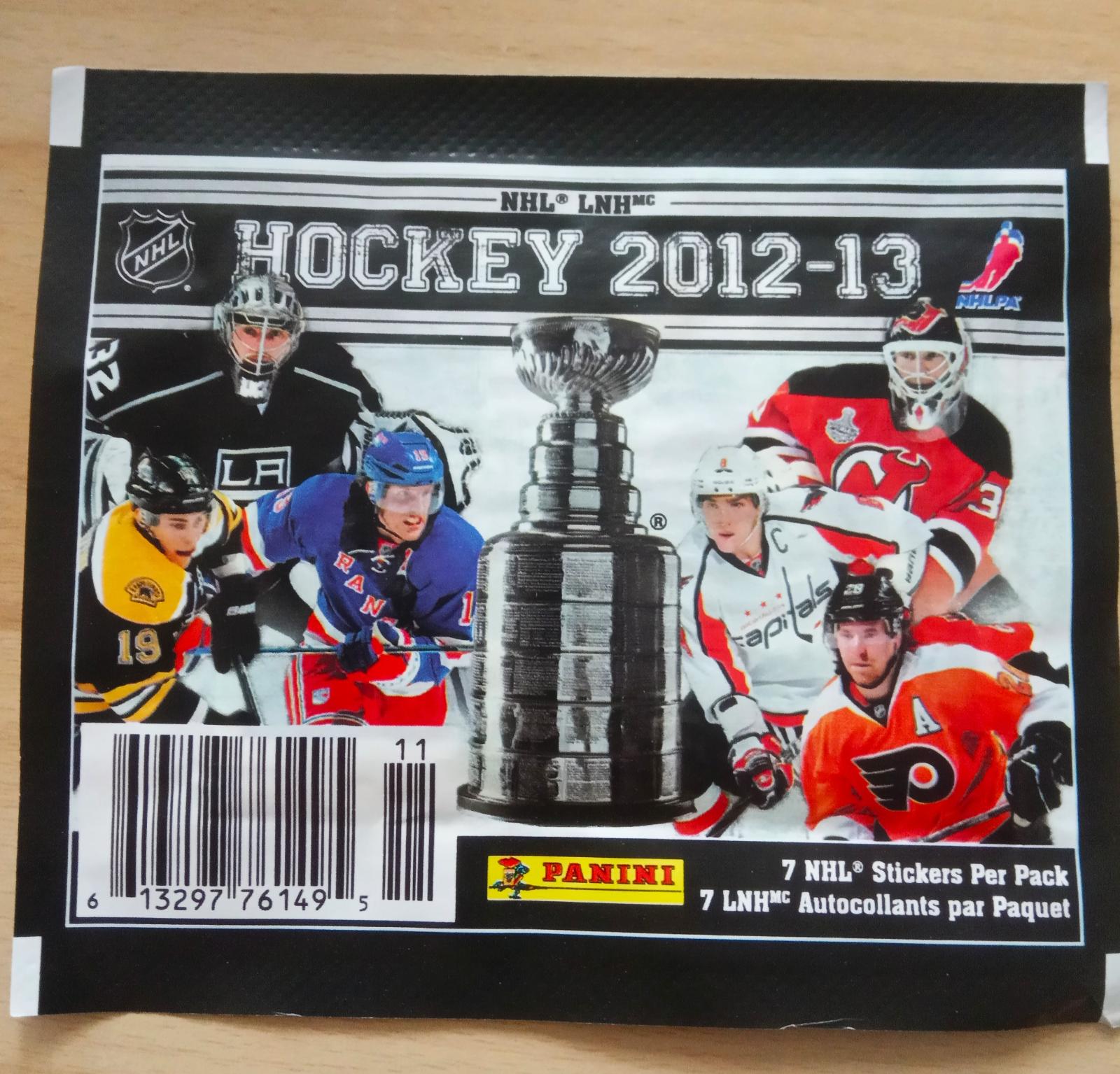 Balíček hokejových samolepek NHL - Panini hockey 12/13 - Hokejové karty