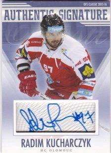 Hokejová karta Radim Kucharczyk OFS 15/16 S.I. Authentic Signature - Hokejové karty