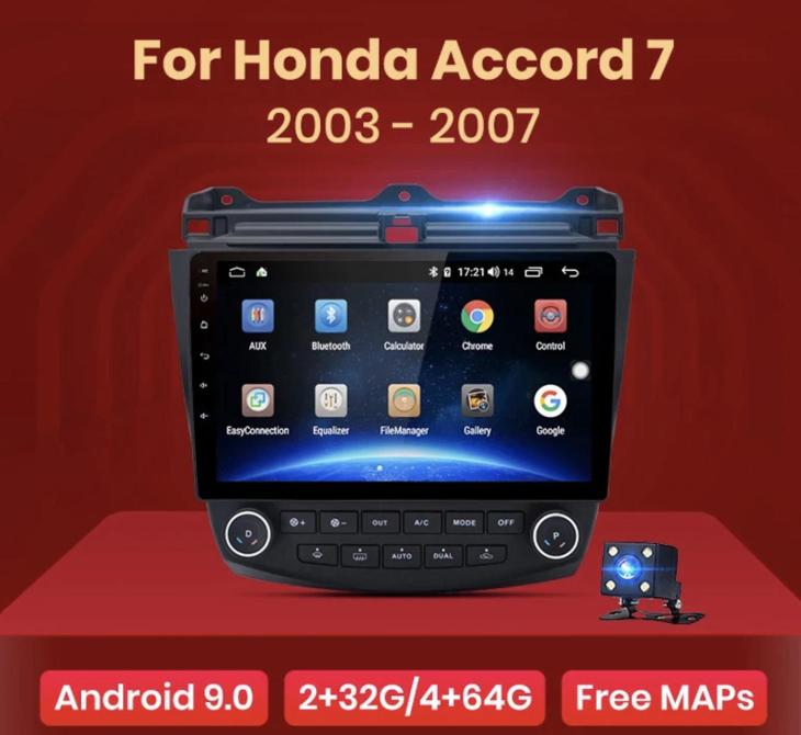 Nové 2din ANDROID rádio pro HONDA ACCORD 2003 - 2007 GPS NAVIGACE, RDS