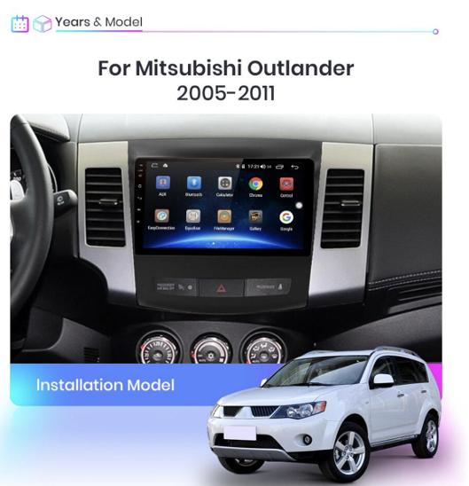 2DIN ANDROID 10.0 AUTORÁDIO do Mitsubishi Outlander 2005 - 2011 