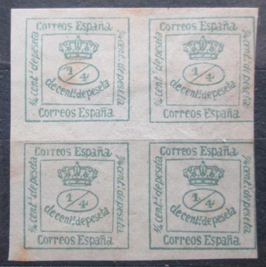 Španělsko 1873 Královská koruna čtyřblok SC# 190 Kat 37.50$ 2234 - Známky