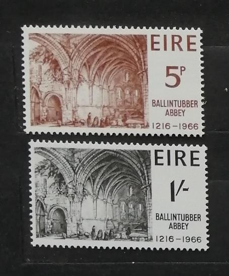 Irsko 1966 750 let opatství Ballintubber, kostely a stavby - Známky