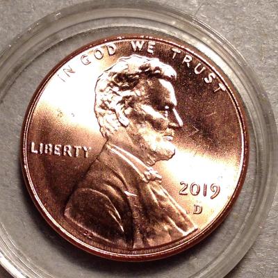 USA Lincoln Shield Cent 2019 D Denver UNC
