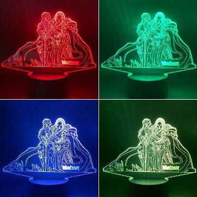 World Of Warcraft - LED lampa 3D s dálkovým ovladačem, různé barvy