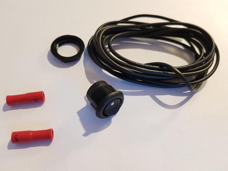 Přepínač typu jízdy černý nový včetně kabeláže pr.2cm