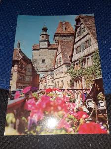 Pohlednice Rothenburg,neprošlé poštou.