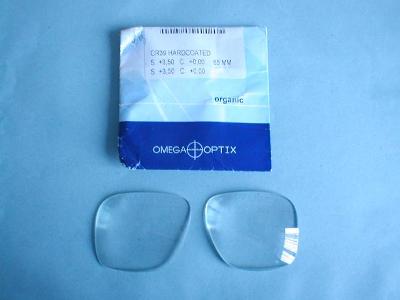 2 ks skla na čtení dioptrie 3,50 do brýlí