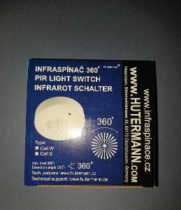 PIR LIGHT SWITCH / Infraspinač 360' / Cell W / úhel 360'