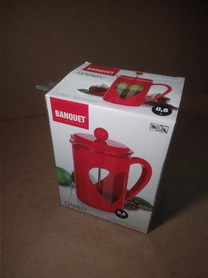 BANQUET Konvice na kávu DARBY 0,8 l, červená - 2.jakost ( BC 279 Kč ) - Vybavení do kuchyně