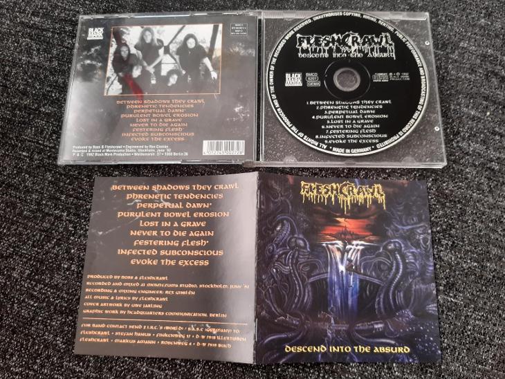 CD FLESHCRAWL - DESCEND INTO THE ABSURD 1992 DEATH METAL NĚMECKO