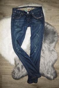 Fracomina originál luxusní dámské jeansy džíny straight rovné M/M+