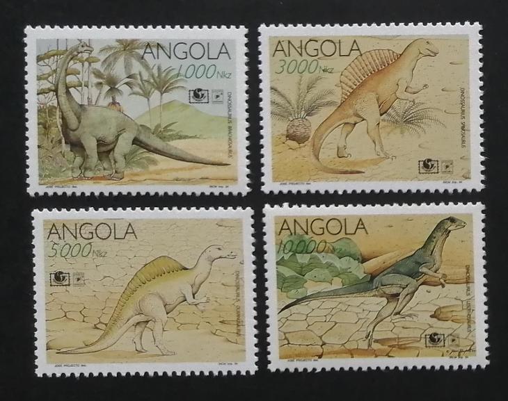 Angola 1994 Mi.964-7 5,5€ Dinosauři, pravěká fauna - Tematické známky