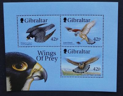 Gibraltar 1999 Bl.39 6€ Draví ptáci, orli, fauna I.