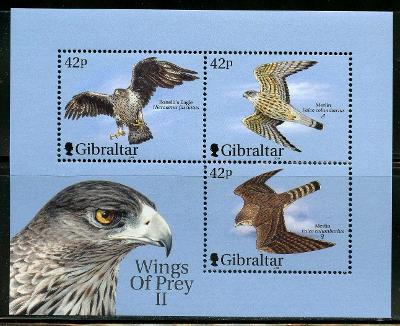 Gibraltar 2000 Bl.44 6€ Draví ptáci, fauna II.