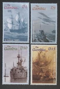 Gambie 2001 Mi.4534-7 7€ Britské námořnictvo v obrazech, lodě, umění