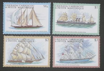 Grenadiny & Grenada 2001 Mi.3598-1 8,2€ Historické lodě, plachetnice