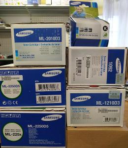 orig. Samsung tonery 2x ML-2010D3, 2x ML-2250D5, CLT-M4072S, CLP-K300A