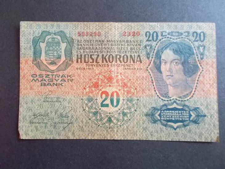 Bankovka Rakousko Uhersko  1911 Dvacet korun 20 Zwanzig Kronen