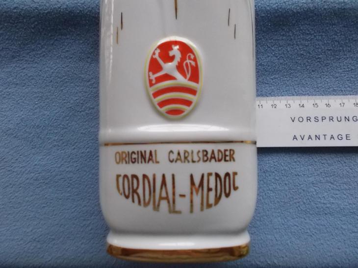 Originál porcelán karafa láhev alkohol Becherovka Karlovy Vary značena - Nápojový průmysl