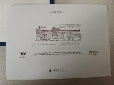 Pražský Hrad v umění poštovní známky (černotisk+FDC+známka)