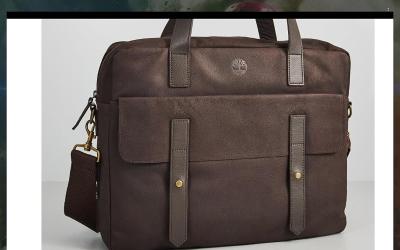 Timberland - větší taška celá z pravé kůže, Laptopbag, kožená taška...