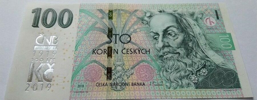 100 Korun 2019 Banknote COMMEMORATIVE OVERPRINT "ČNB 1919 100 LET KČ" - Bankovky