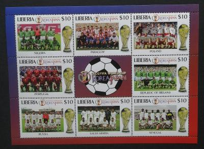 Libérie 2002 Mi.4558-5 6,5€ Světový pohár ve fotbale, sport