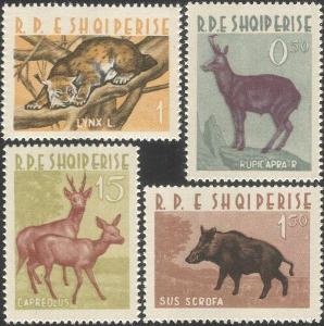 Albánie 1962 Mi.699-2 27€ Fauna země, rys, jeleni, kamzík