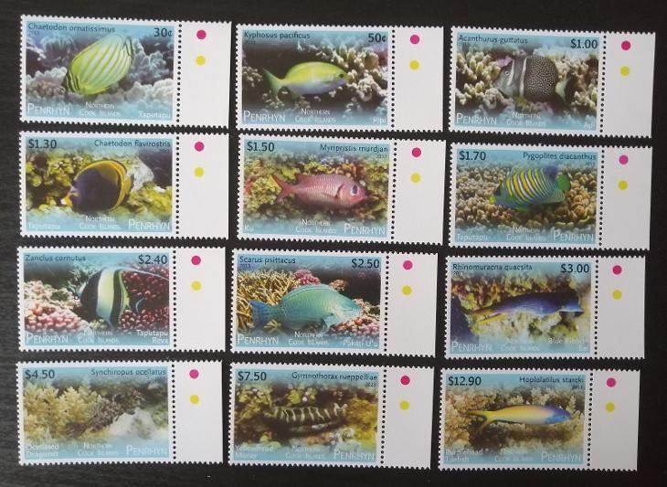 Penrhyn 2013 Mi.718-9 70€ Definitiva ostrovní ryby, fauna moří - Tematické známky