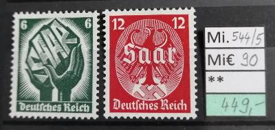 Deutsches Reich, DR Mi 544/5**
