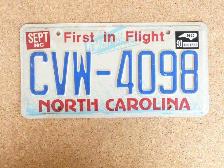 USA SPZ, North Carolina originál... - Motoristické registrační značky