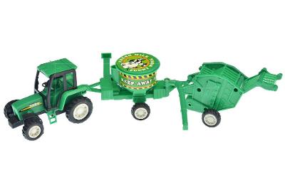 Traktor s návěsem na mléko a zemědělským návěsem GAZELO (22cm). Nový.