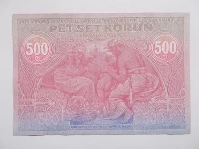 Bankovka Vzácné platidla Československa Oboustranná kopie 500 korun 