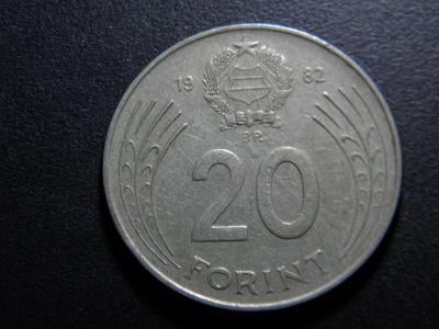 Maďarsko 20 Forint 1982BP XF č32157