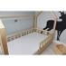 SCANDI Dětská postel DOMEČEK 180x80cm masiv přirodní+matrace+rošt - Vybavení pro dětský pokoj