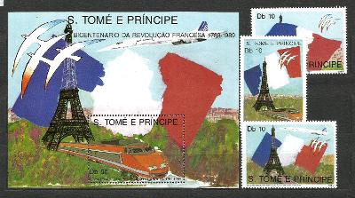 S.Tomé e Principe- **,Mi.č.Bl.190+1105/7 /3419E/