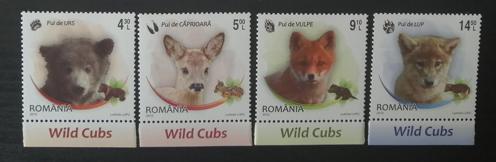 Rumunsko 2012 Mi.6663-6 23€ Fauna lesů, medvědi, lišky, vlci - Známky
