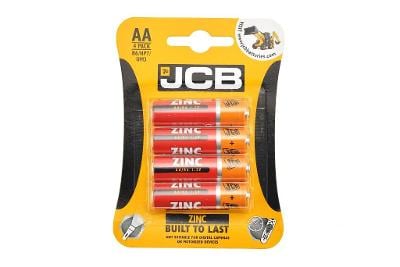 Baterie JCB zinkouhlíková R06/AA, blistr 4ks. Nové.