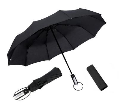 Skládací deštník černý 100 cm + dárek