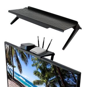 Závěsná polička na TV, monitor 30 x 11 cm černá + dárek
