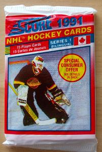Balíček hokejových karet NHL - Score 91 Bilingual verze