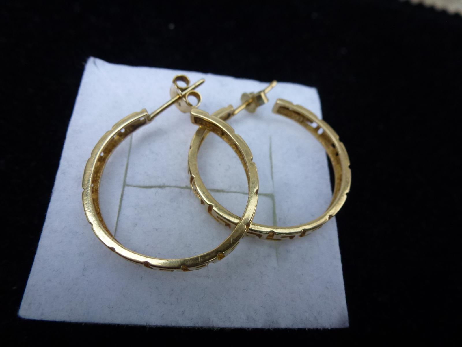 Zlaté náušnice  Versace ryzost 585  - Zlaté šperky