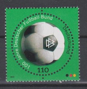 Německo 2000, známka  futbalový zvaz, svěží